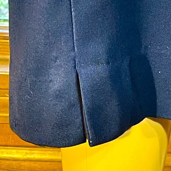 ▪️VTG▪️FORSTMANN▪️1940's 1950's 2-Piece Navy Blue Tailored Wool Skirt Suit - Picture 7 of 15